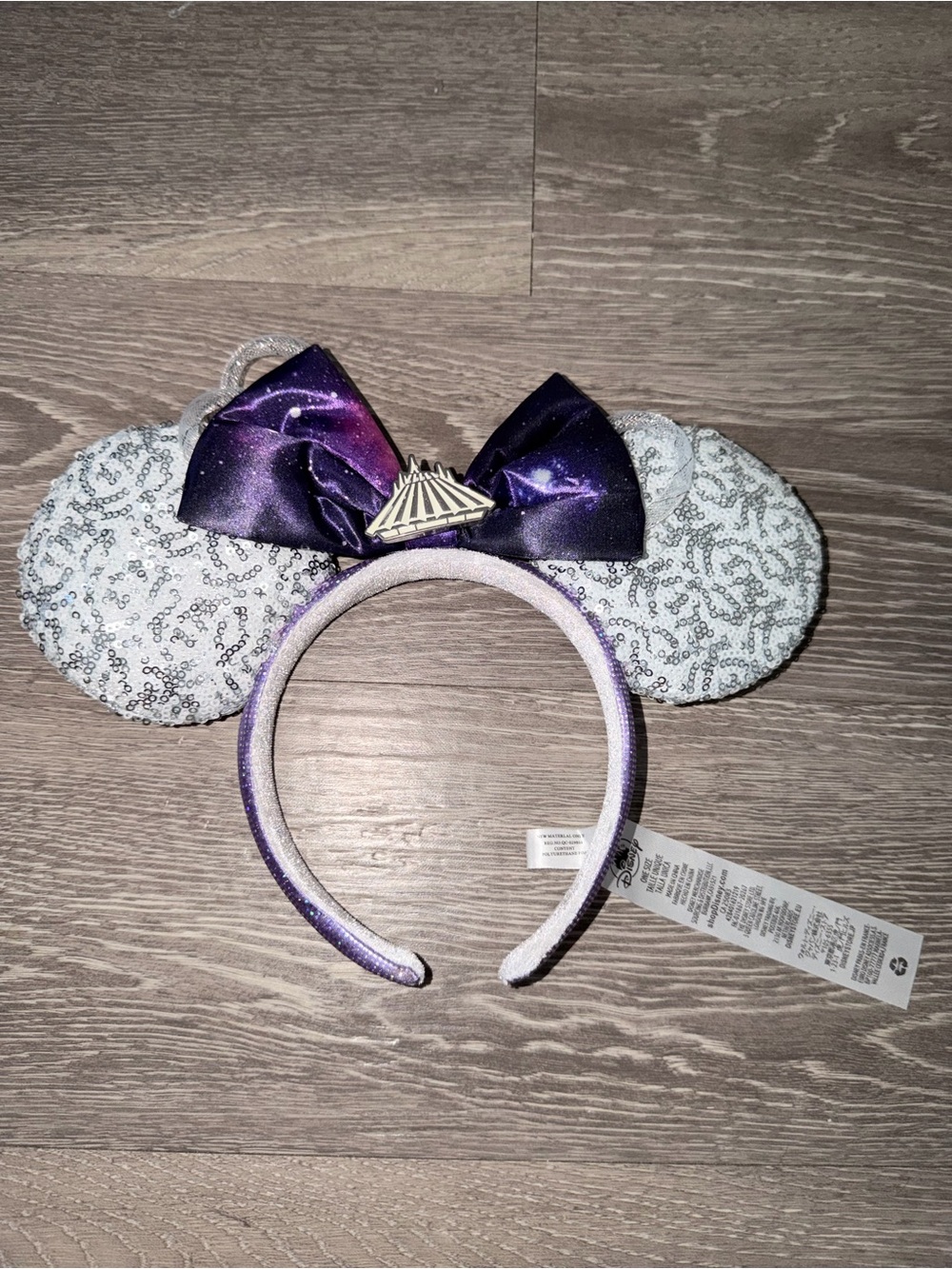 Purple Minnie Mouse Silver Disney-Parks Shanghai Space Mountain Ears